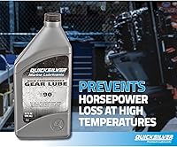 Vista 2 de Quicksilver 858065Q01 SAE 90 Lubricante de engranajes de alto rendimiento, 2.5 galones