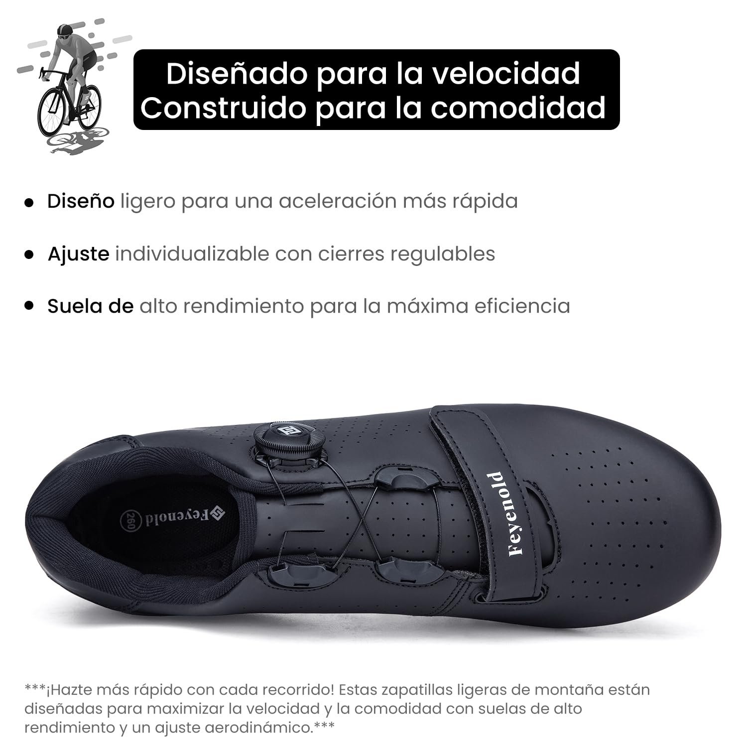 Feyenold Zapatillas de MTB Hombre y Mujer - Zapatillas de Ciclismo/Mountain Bike Compatibles con Calas SPD