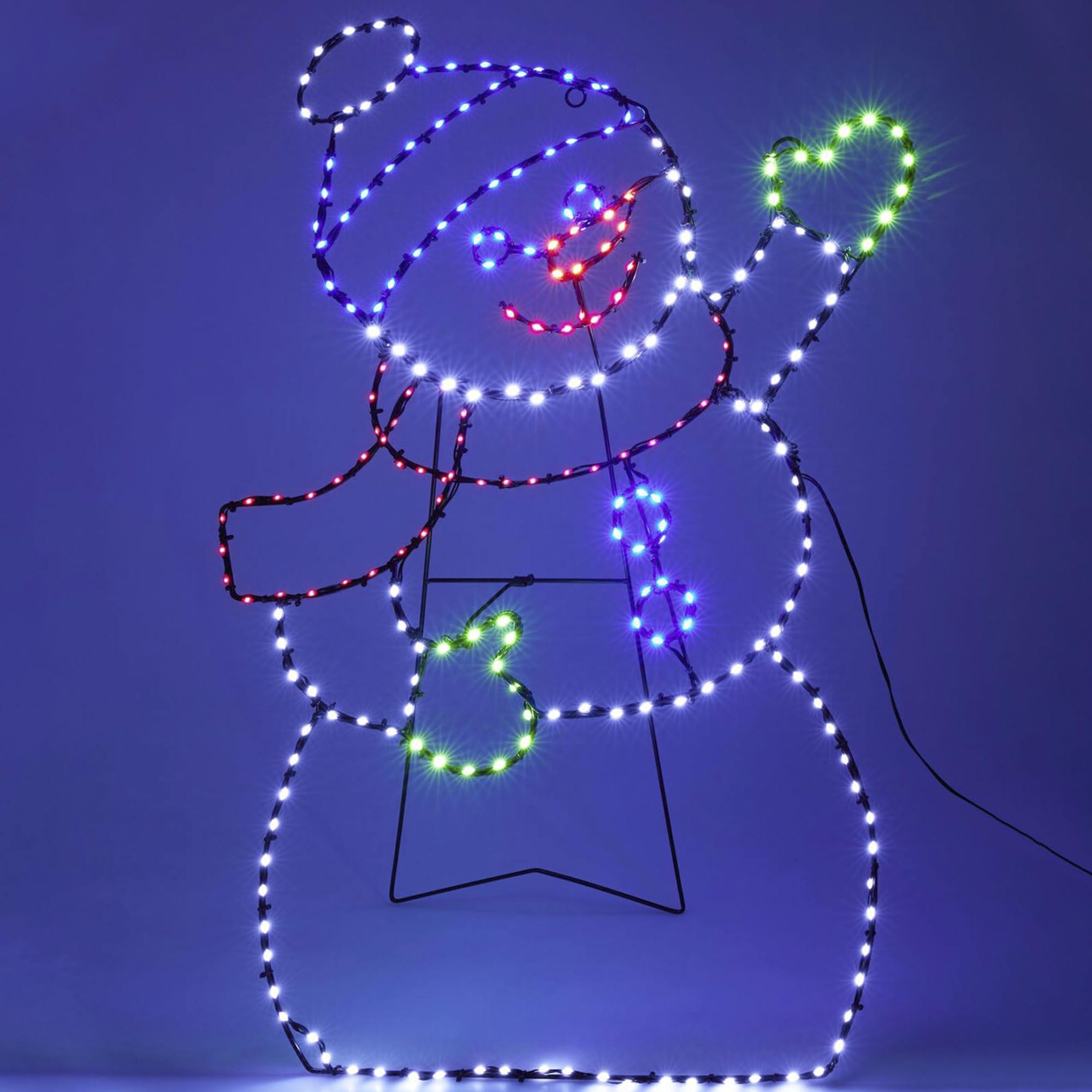 Well Home Muñeco de Nieve Ondulante con 246 Leds con función de Temporizador H.79cm