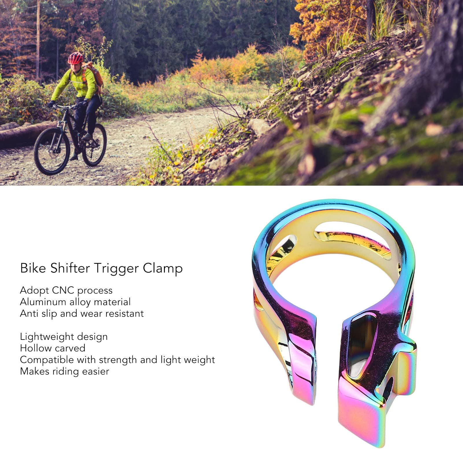 OUKENS Bike Shifter Trigger Clamp, Aluminum Alloy Anti Slip Wear Resistant Bike Accessories,Bicycle Shifters Clamp Assembly for SRAM X7 X9 X0 XX XO1 XX1 (Color)