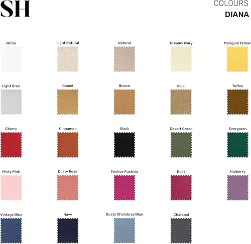 Miniatura 4 de Solino Home Diana - Juego de 4 manteles individuales de lino 100 % puro, peso medio, 14 x 19 pulgadas, hechos a mano, lavables a máquina, para