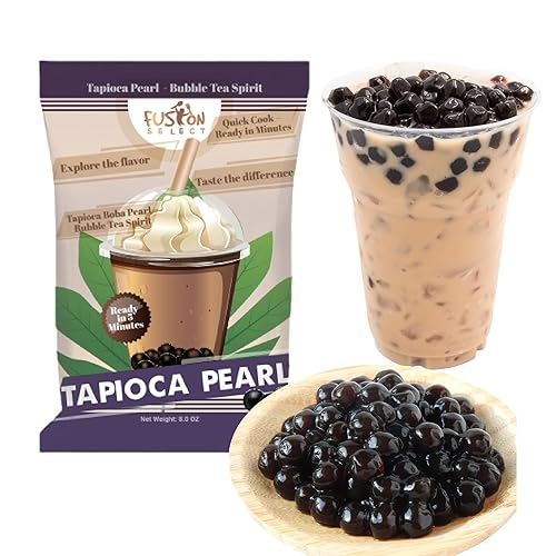 Fusion Select Tapioca Pearl  Tapioca de cocina rápida sabor a azúcar negro Boba de bricolaje listo en 5 minutos perlas Boba perla de té de burbujas
