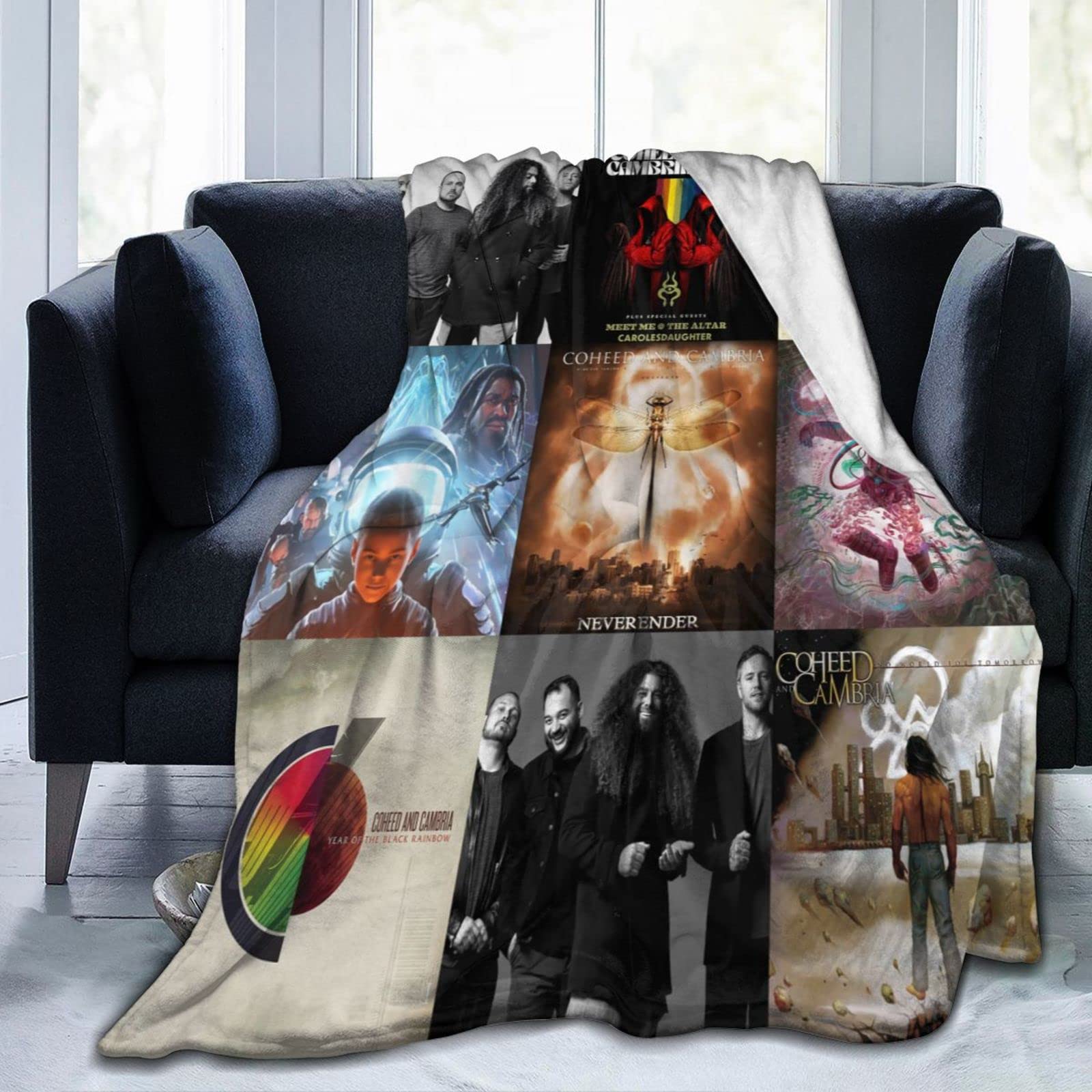 Coheed Rock and Cambria Blanket Throw Blankets Ultra Soft Flannel Lightweight Throws for Couch, Bed,All Seasons Use 50"x40"