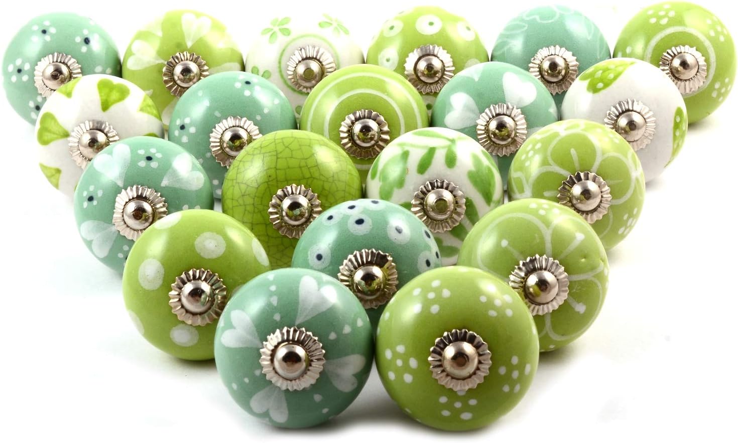 Eleet Assorted Ceramic Cabinet Knobs - Vintage Cabinet Cupboard Door ...