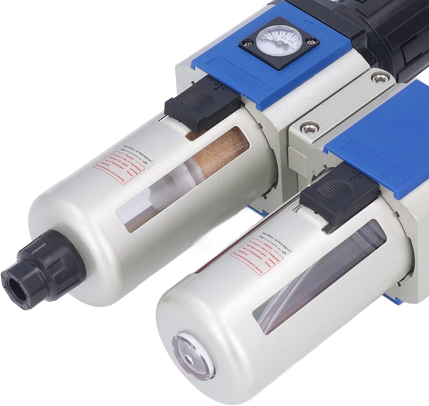 FTVOGUE Compressed Air Filter Regulator Lubricator Combo, Compressed Air Filter Regulator Lubricator Combo, Compressed Air Combination Filters Regulators and (GFC400-10)