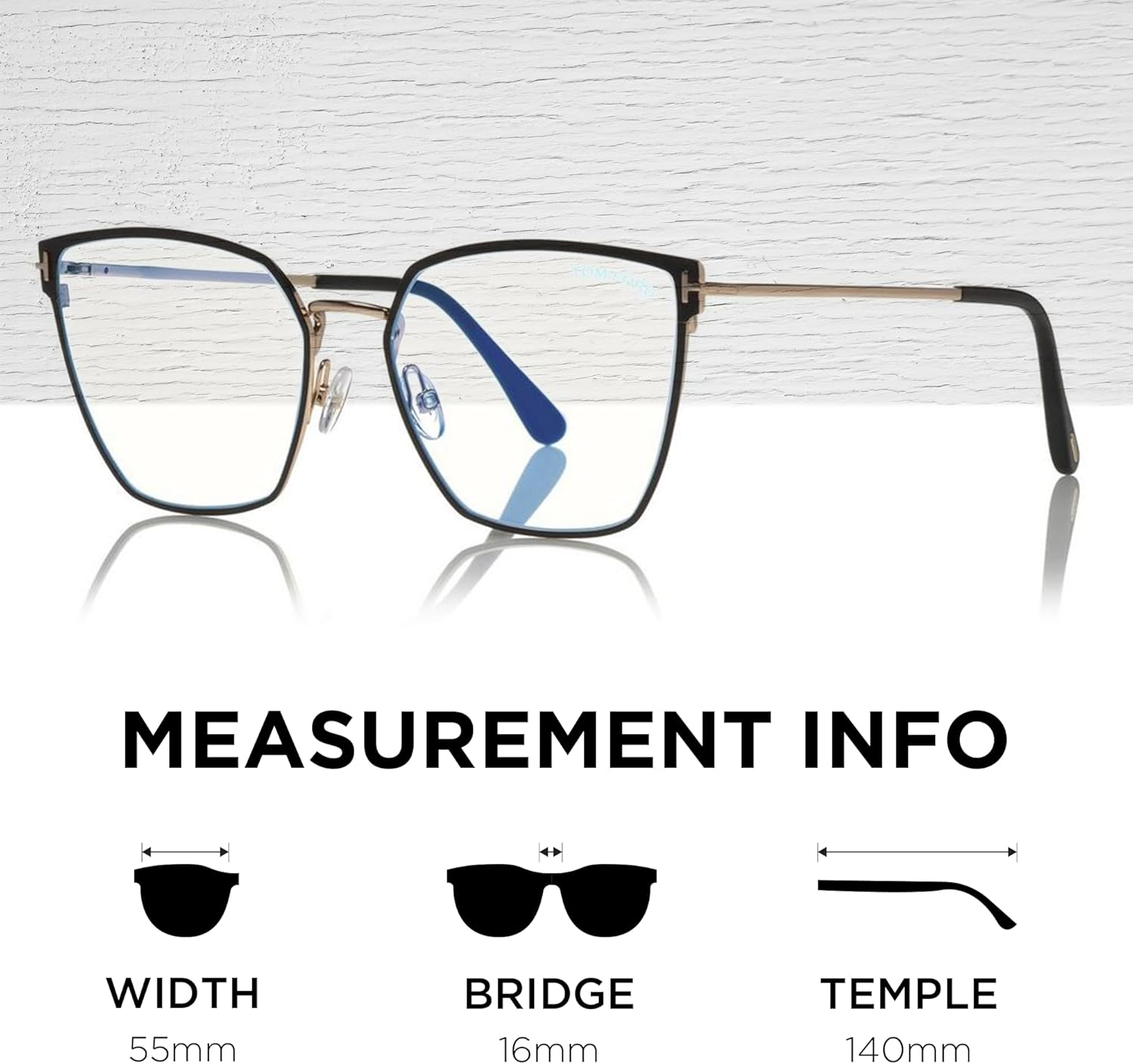 Tom Ford FT5574-B Geometric Shape Eyeglass Frame With Luxury Eyewear Kit - Image 5