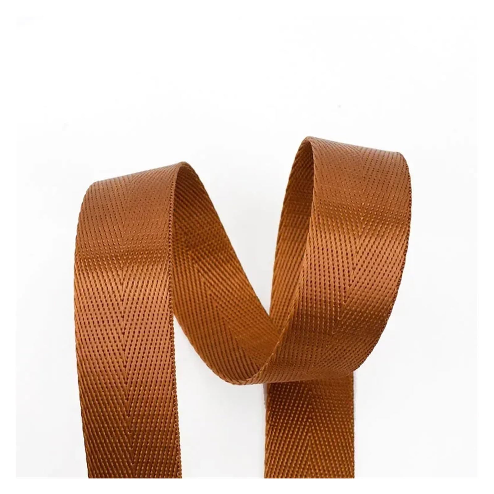 10Meters 20-50mm Nylon Webbing Tapes Ribbons for Belt Dog Collar Backpack Strap by The Meter Bias Binding DIY Sewing Accessories(RD001-Brown,50mm)