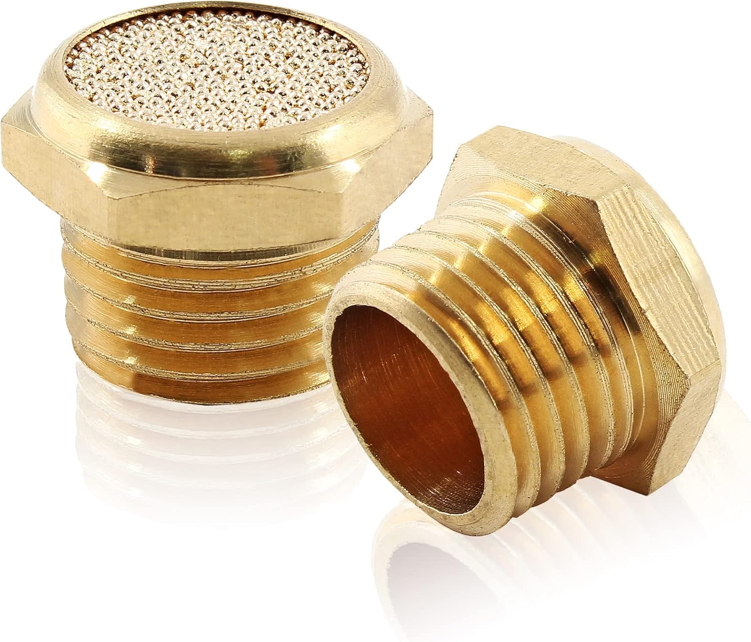 Jiozermi 12 Pcs 1/4 NPT Brass Air Pneumatic Mufflers Silencer — Amazon image 10