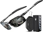 ATTCL Polarized Sunglasses for Men Driving: UV400 Protection Lightweight AL-MG Frame Fashion Square Sun glasses Travel Hiking