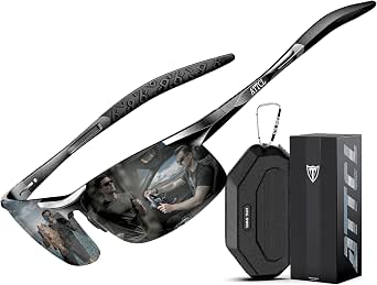 ATTCL 0.9 oz Men's Polarized Sports Sunglasses, Al-Mg Metal Frame, UV400