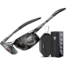 ATTCL 0.9 oz Polarized Sunglasses Men Sports: UV Protection Anti Glare Wrap Around Lightweight Metal Fishing Golf Running
