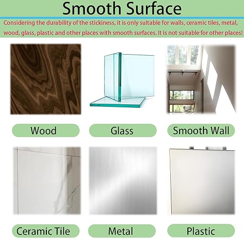 Miniatura 3 de Paquete de 12 ganchos adhesivos de repuesto para regadera, transparentes, fuertes, impermeables, sin perforaciones, organizadores de baño y cocina