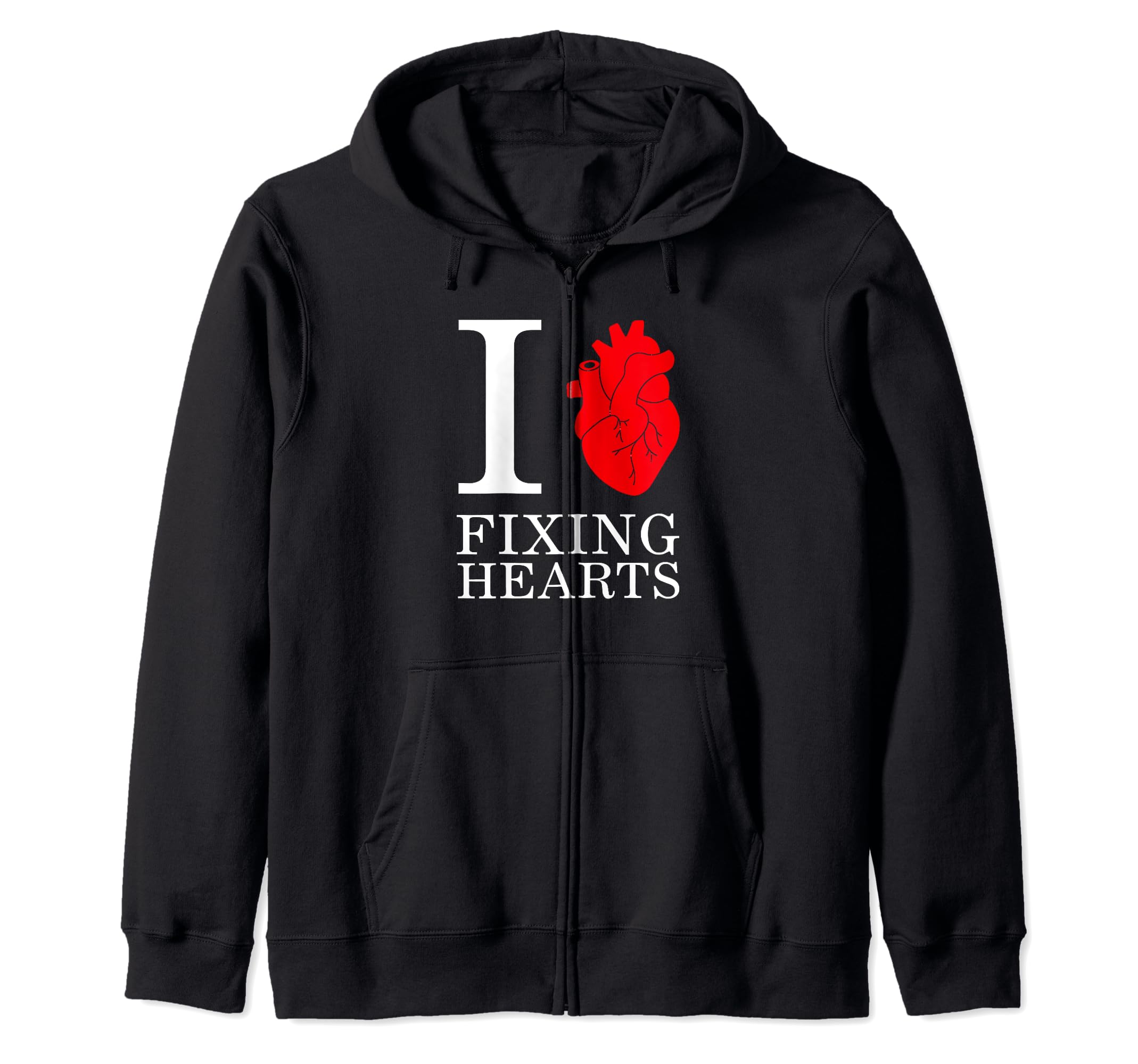I Love Fixing Hearts Cardiologist Cardiology Nurse & Doctor Zip Hoodie
