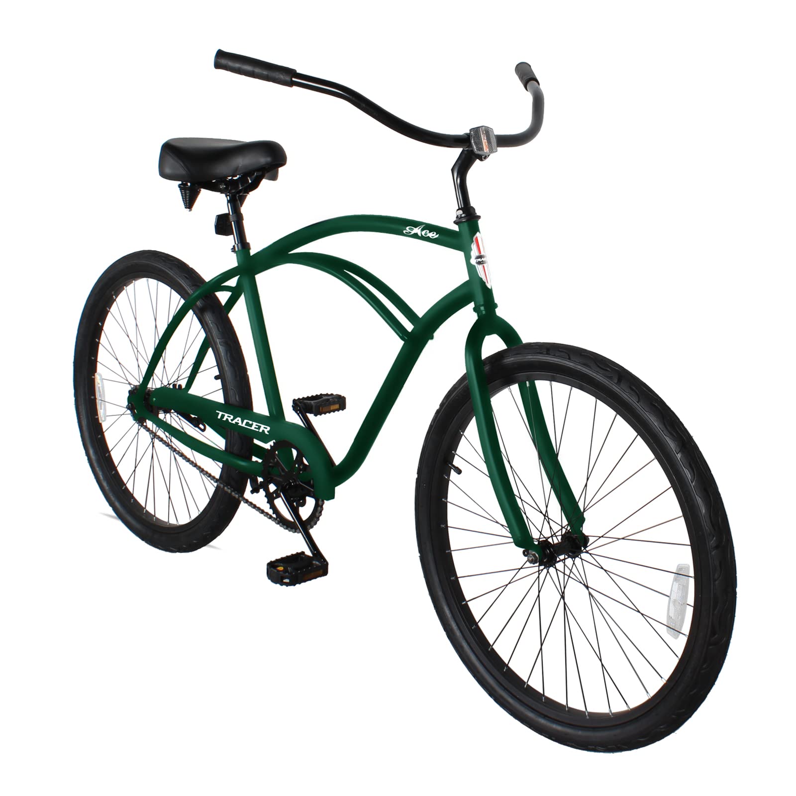 Tracer ACE 26in Single Speed Beach Cruiser Bike with Coaster Brake for Mens and Womens -Multiple Colors