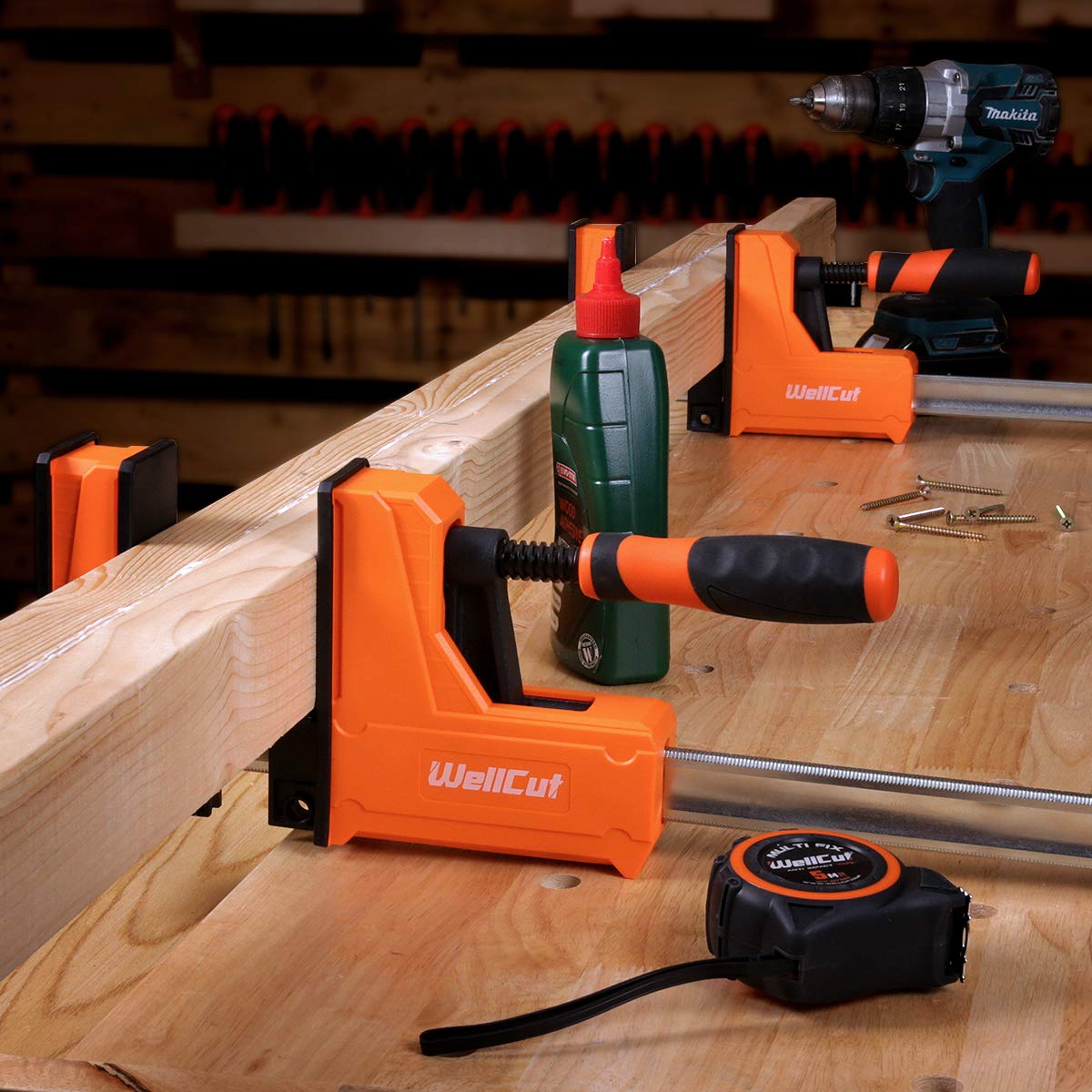 Buy Fully Adjustable Parallel Jaw Wood Clamps Rachet Working Clamp, Quick Release Clamp 95X800