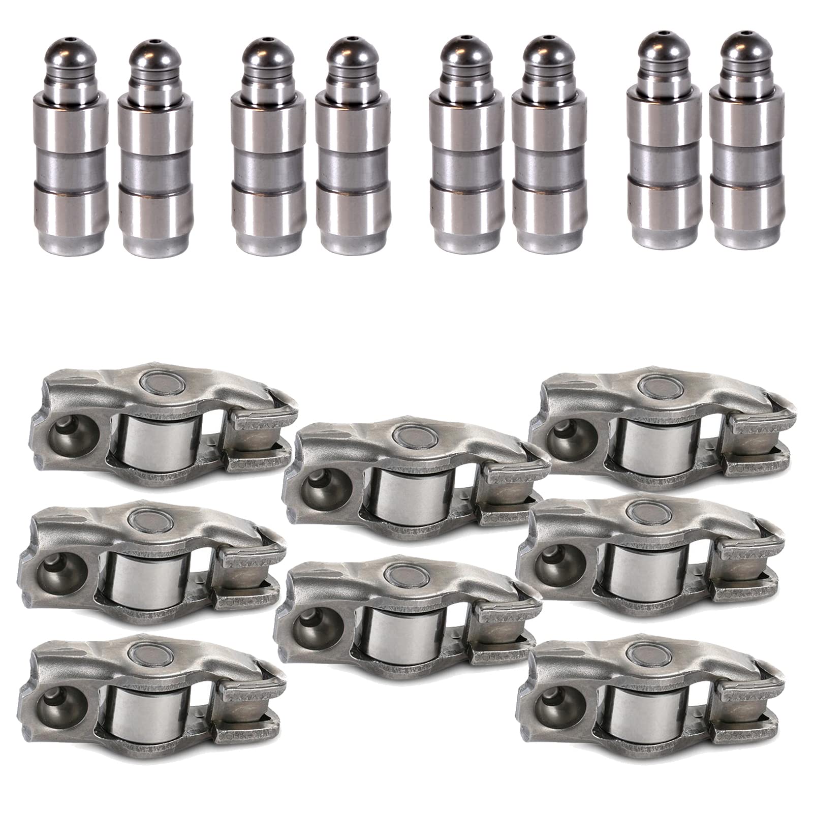 8 Poussoirs Hydraulique de Soupape AVEC 8 Culbuteurs compatible pour BERLINGO C3 C4 C5 III DS3 DS4 DS5 JUMPY XSARA C-MAX FIESTA FOCUS 2008 206 207 208 3008 308 PARTNER - 090365 094253