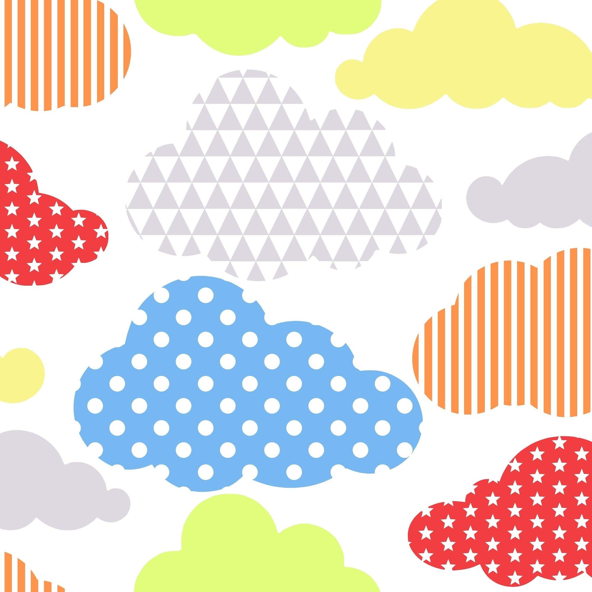 Superfresco Easy Marshmallow Dotty, Strip and Star Multicolour Cloud Print Paste the Wall Wallpaper
