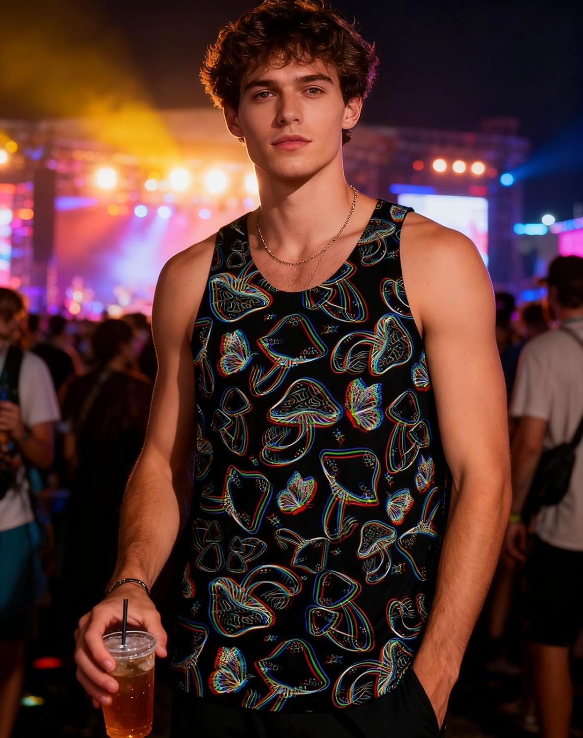 RAISEVERN Mens Tank Top Sleeveless Tee Shirt Gym Workout T-Shirt - Image 4