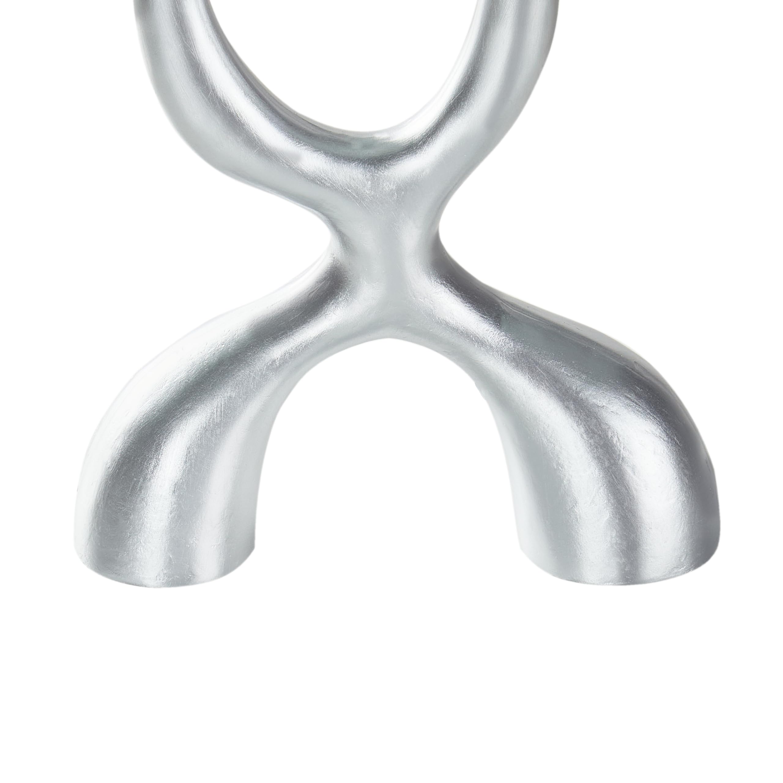 Kerzenständer für 4 Kerzen Metall Silber Kerzenleuchter Famoes