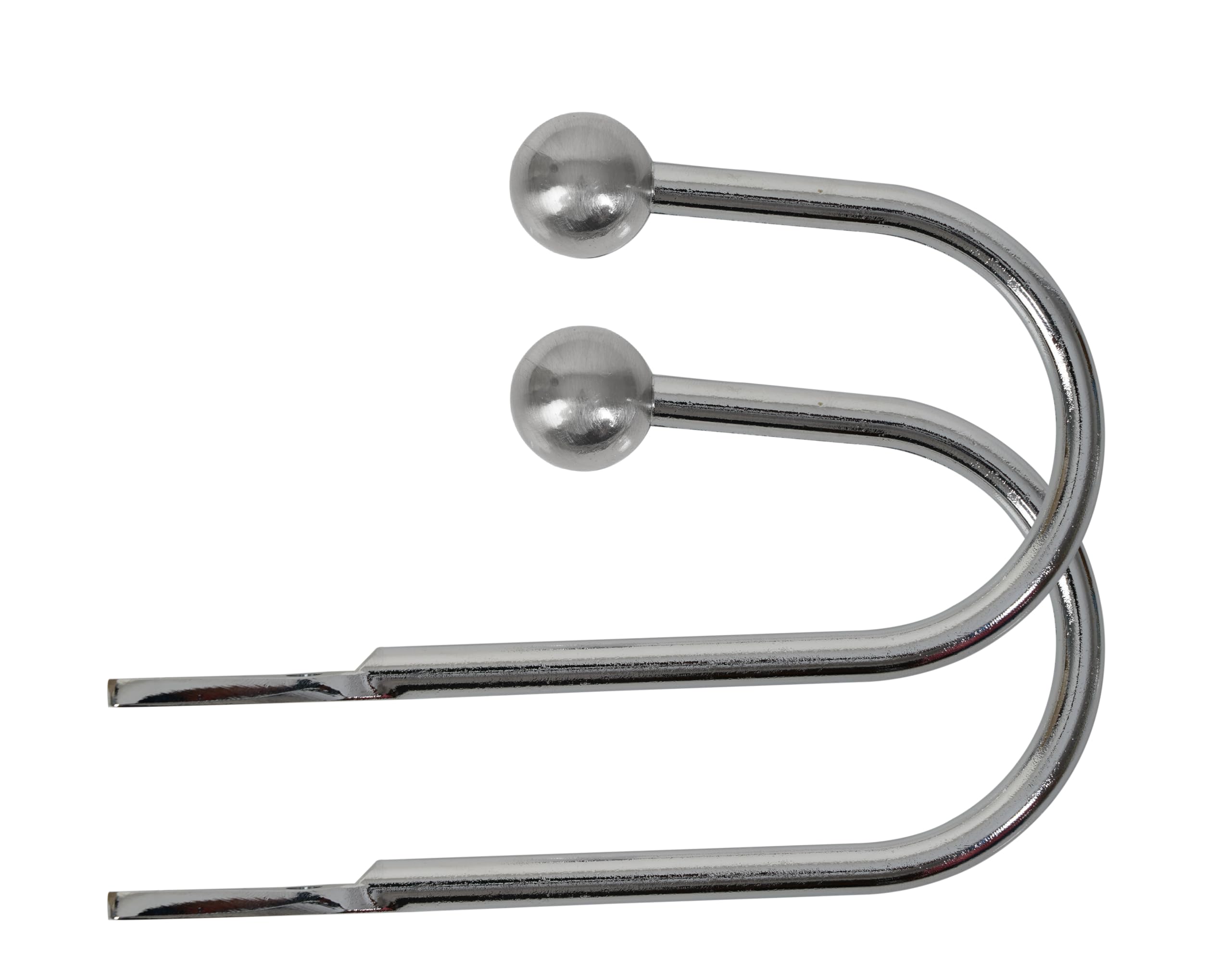 Lister Cartwright Curtain Hold Backs 2 x Metal Curtain Holdback Decorative Drapery All Fixing Included (Chrome, Ball)