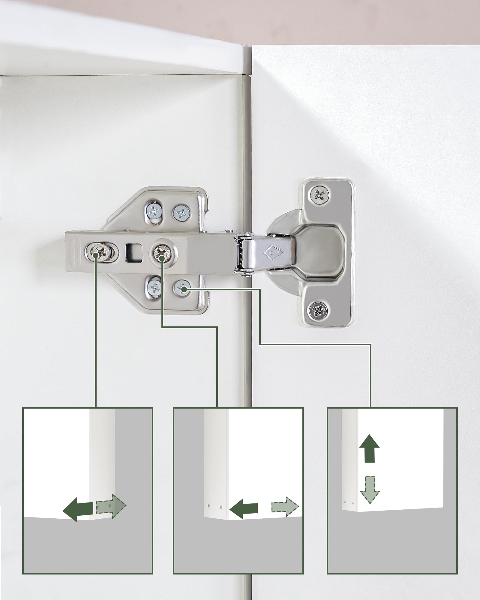 CHOEZON Armoire de Toilette de 45 x 60 cm, Meuble Murale à Miroir de Salle de Bain, Armoire à Pharmacie, Rangement Suspendu, Panneaux réglables, Blanc