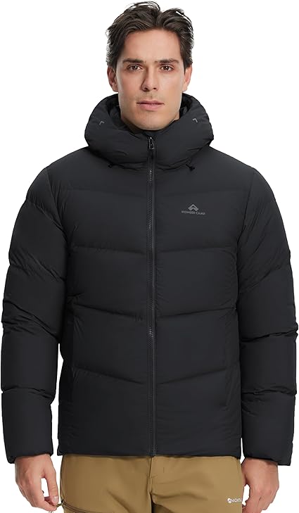 Pioneer Camp Men's Down Jacket 700 Fill Winter Insulated Puffer Jackets Water-repellent Warm Puffy Coat with Hood