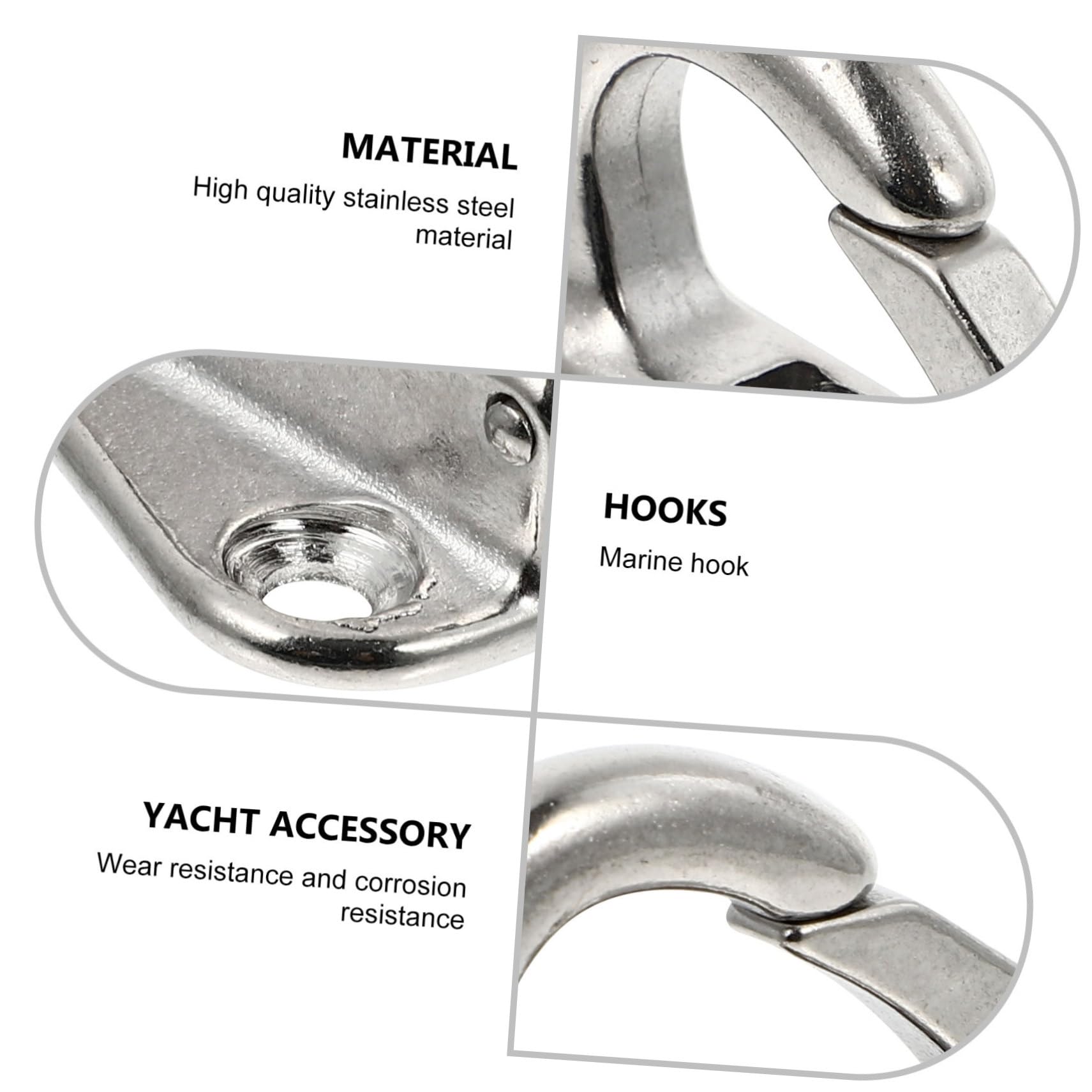 Yardwe Gancho Guardabarros Bicheros para Atraque Perchero Portátil Acessorios Nauticos Accesorios Náutica Ganchos para Tablas De Tierra Ganchos Útiles para Silver