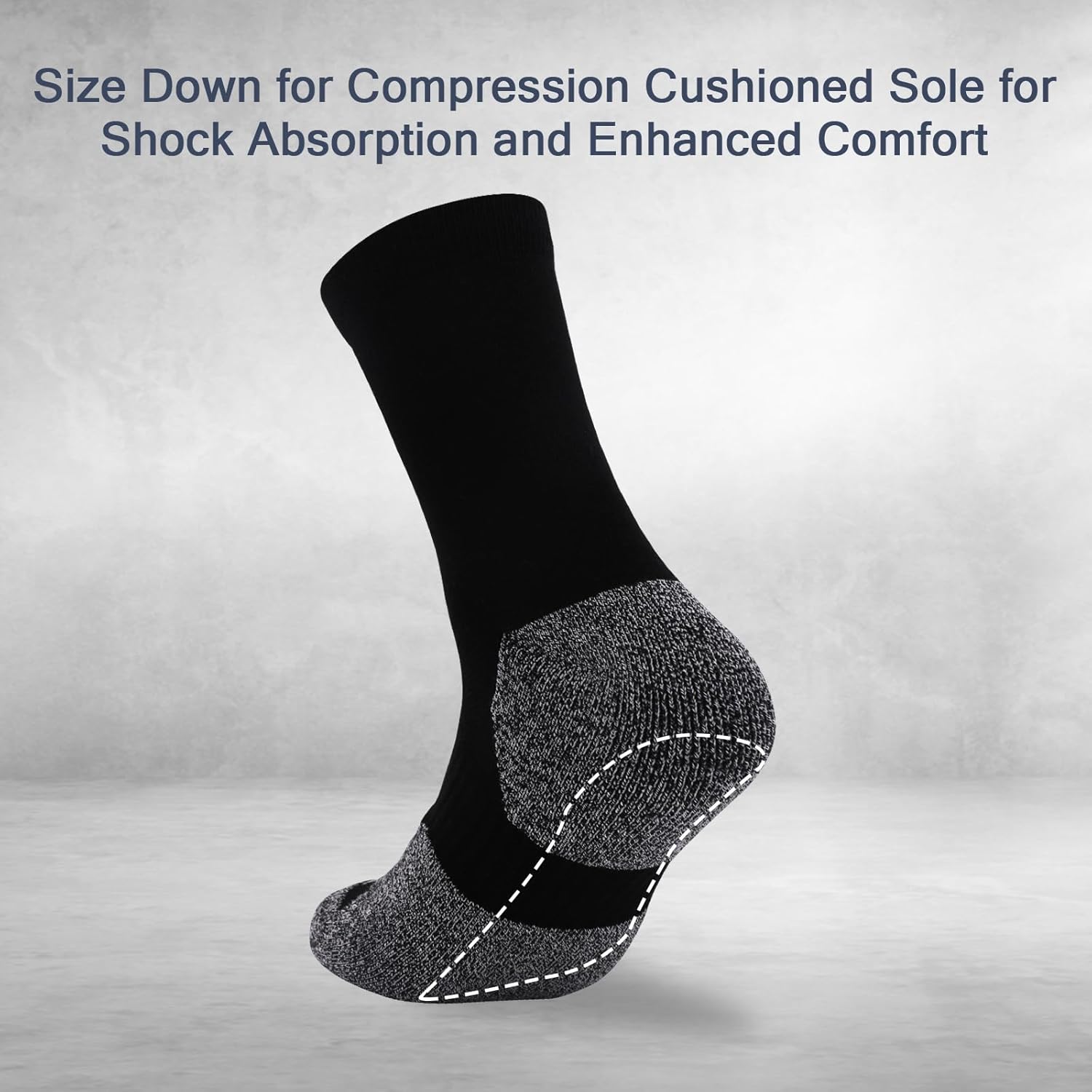 Kodal Copper Compression Socks for Men Women Moisture-Wicking Odor Control Athletic Socks with Arch Support Cushion - Image 7