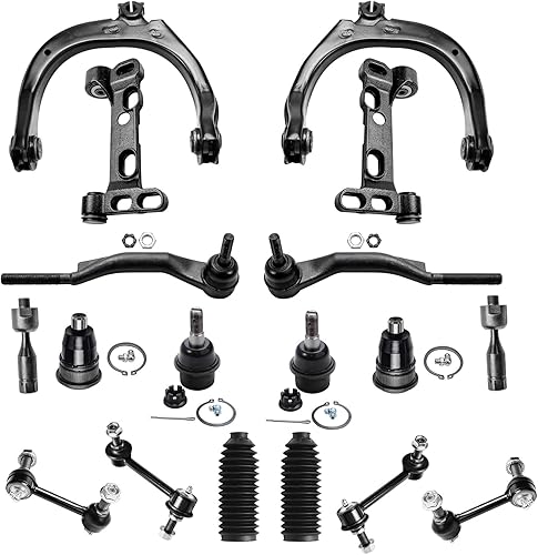 Miniatura 250 de Detroit Axle - 4WD Front End 14pc Kit de suspensión para Ford F-150 F-250 Expedition Navigator, 2 brazos de control superior 2 rótulas inferiores 2