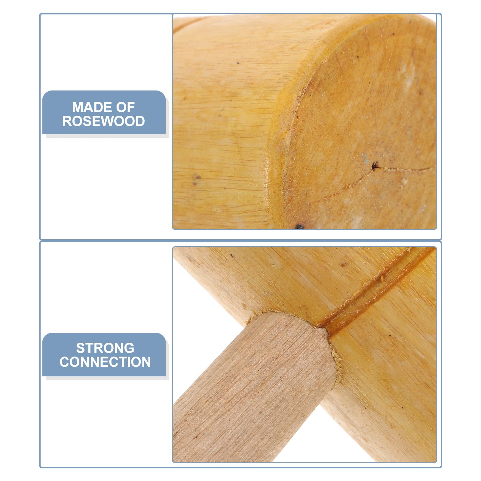 Marteau de Menuisier en Bois Khaki, Outil Manuel de Travail du Bois | Stabilité Renforcée, Résistance à Corrosion, Finition Anti-glisse, Format Compact pour Atelier