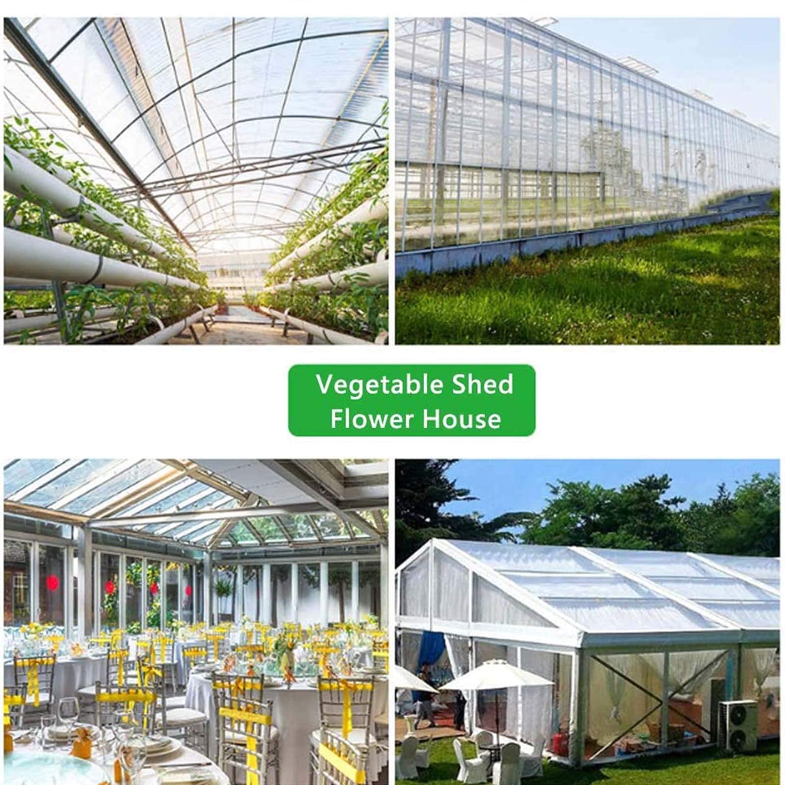 SJH Toldo anticongelante para plantas, impermeable, resistente al viento/antivaho para invernadero de jardín de patio trasero, cubierta de lona gruesa de PVC transparente