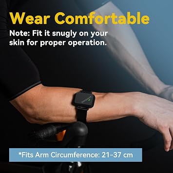 Heart Rate Monitor Armband, Bluetooth 5.0/ANT+ HR Monitor, Rechargeable Fitness Tracker with 110 Hour Battery Life, HR Zone LED Indicator, IPX6 Waterproof, for Running, Cycling, Exercise, Other Sports