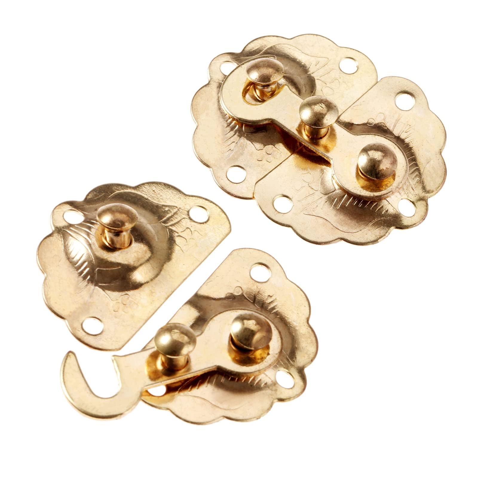 NVSFZGIYG Latch Lock Iron Latches Catches Hasps Buckles Small Jewelry Wood Box Gift Case Decorative Furniture Hardware Screw