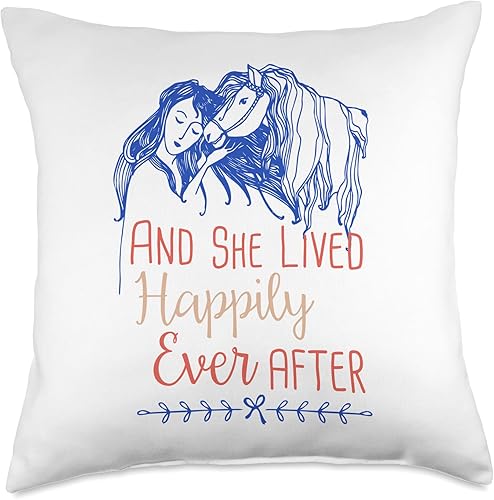 And She Lived Happily Ever After Throw Pillow