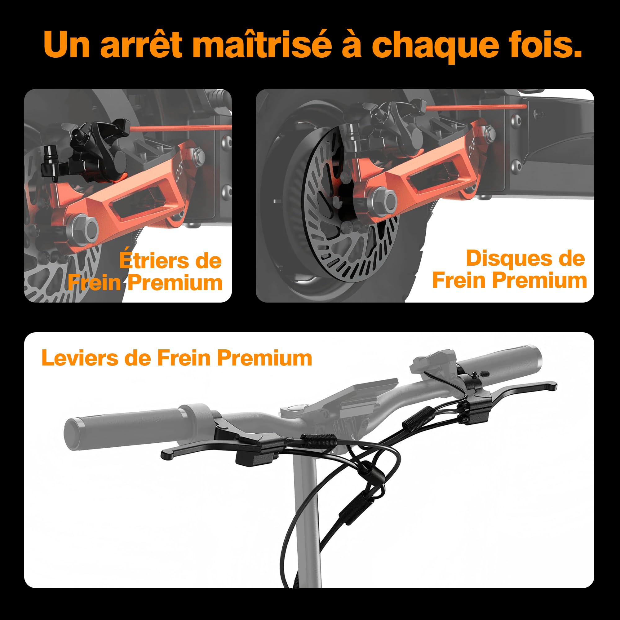 Trottinette Électrique Adulte 500W, Batterie 48V 18Ah, Autonomie 70 km, Vitesse 20 km/h, Pneus Gonflables 10”, Double Suspension, Freins à Disque, Cadre Aluminium, Pliable