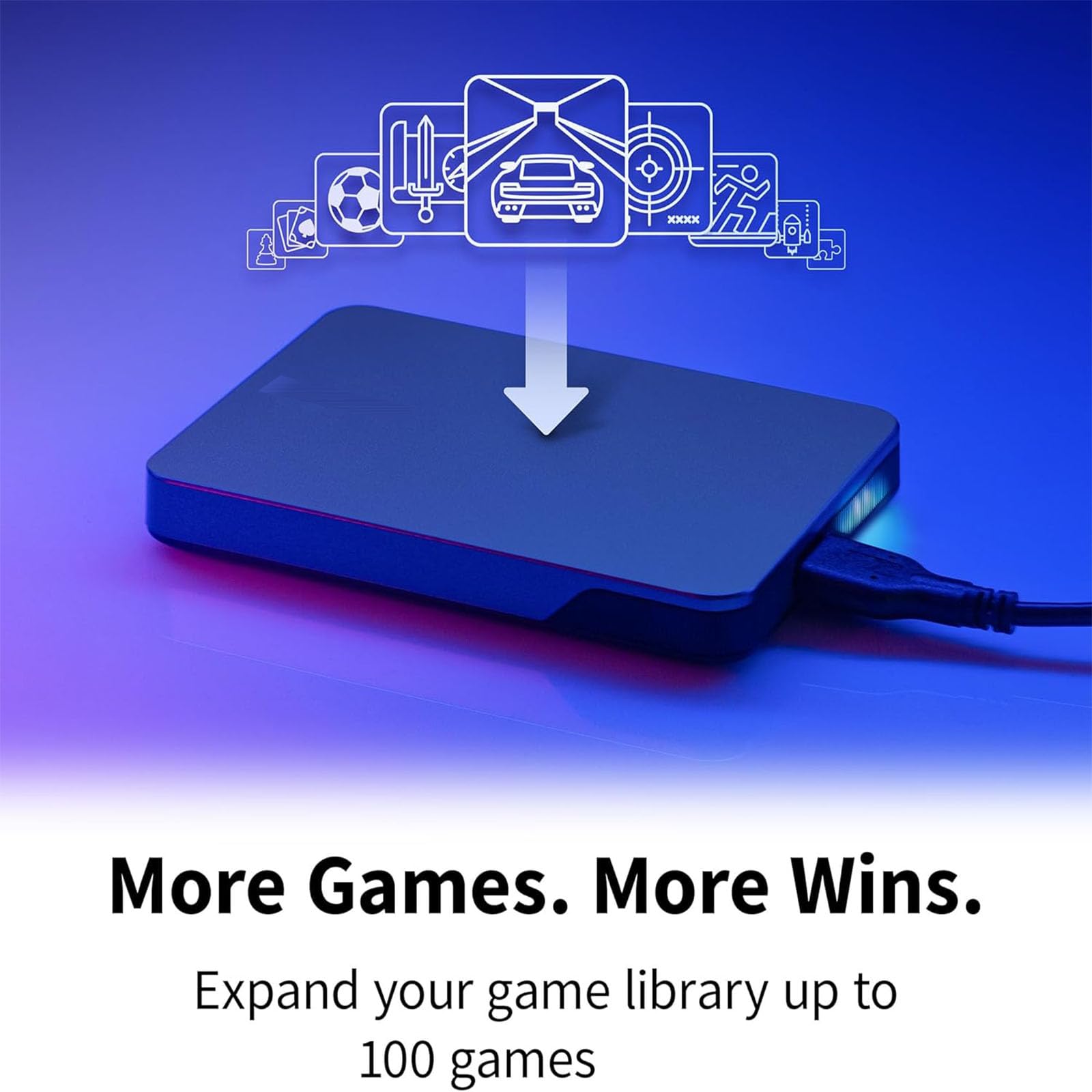 Przenośny zewnętrzny dysk twardy 1 TB, USB 3.0, urządzenie pamięci masowej do gier, czarny, aluminium