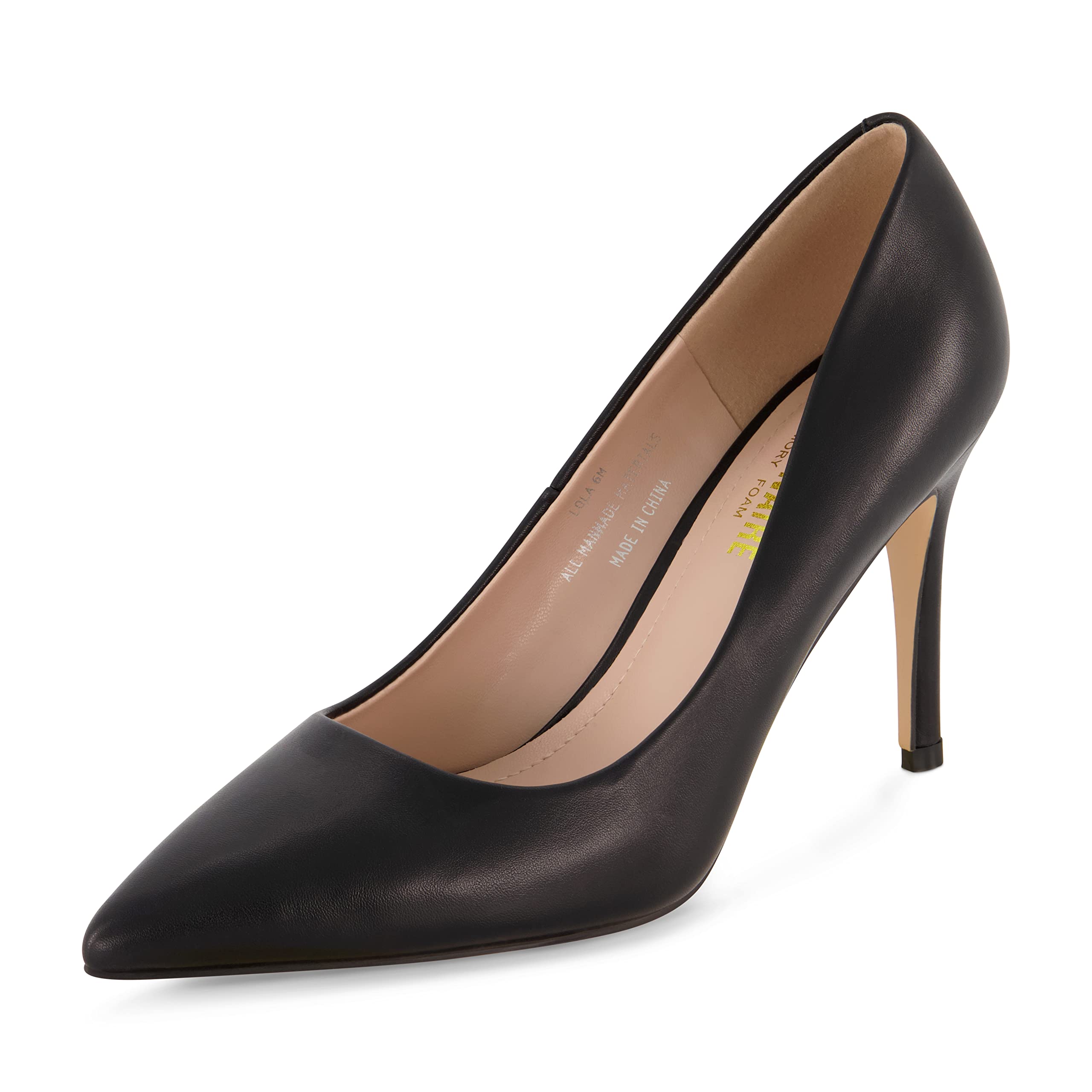 CUSHIONAIRE Lola Dress Pump Heels for Women, Classic Pointed Toe High Heels with Soft Memory Foam and Durable Outsole