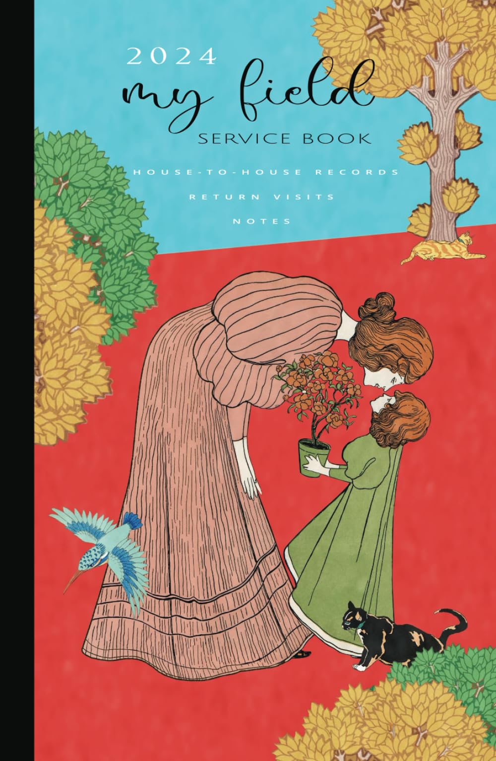 2024 My Field Service Book: JW House-to-House Registry, Return Visits, Notes