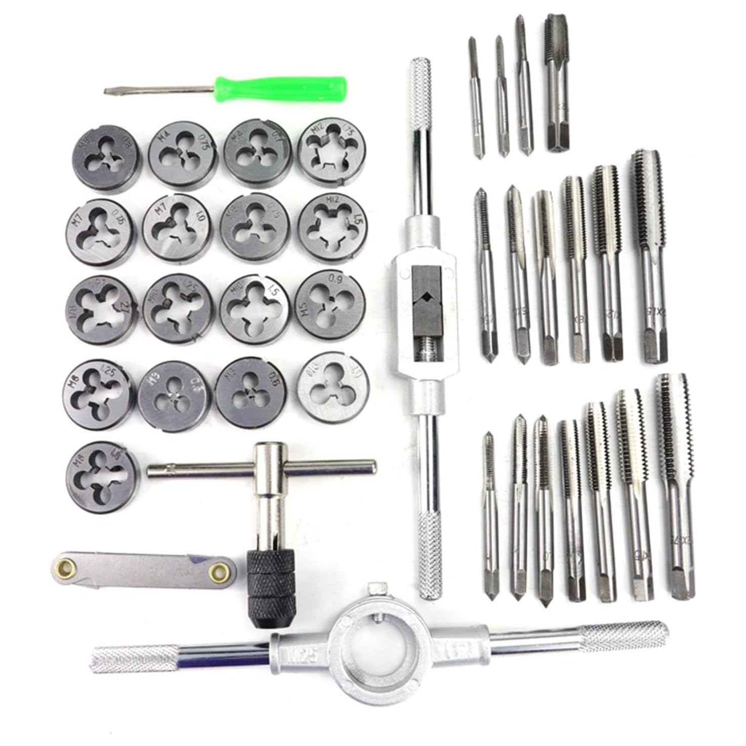 UPTODATETOOLS 40Pcs Metric Tap Wrench and Die Pro Set M3-M12 Nut Bolt Alloy Metal Hand Tools (B0D3XJFTMQ) Amazon Price History, Amazon Price Tracker