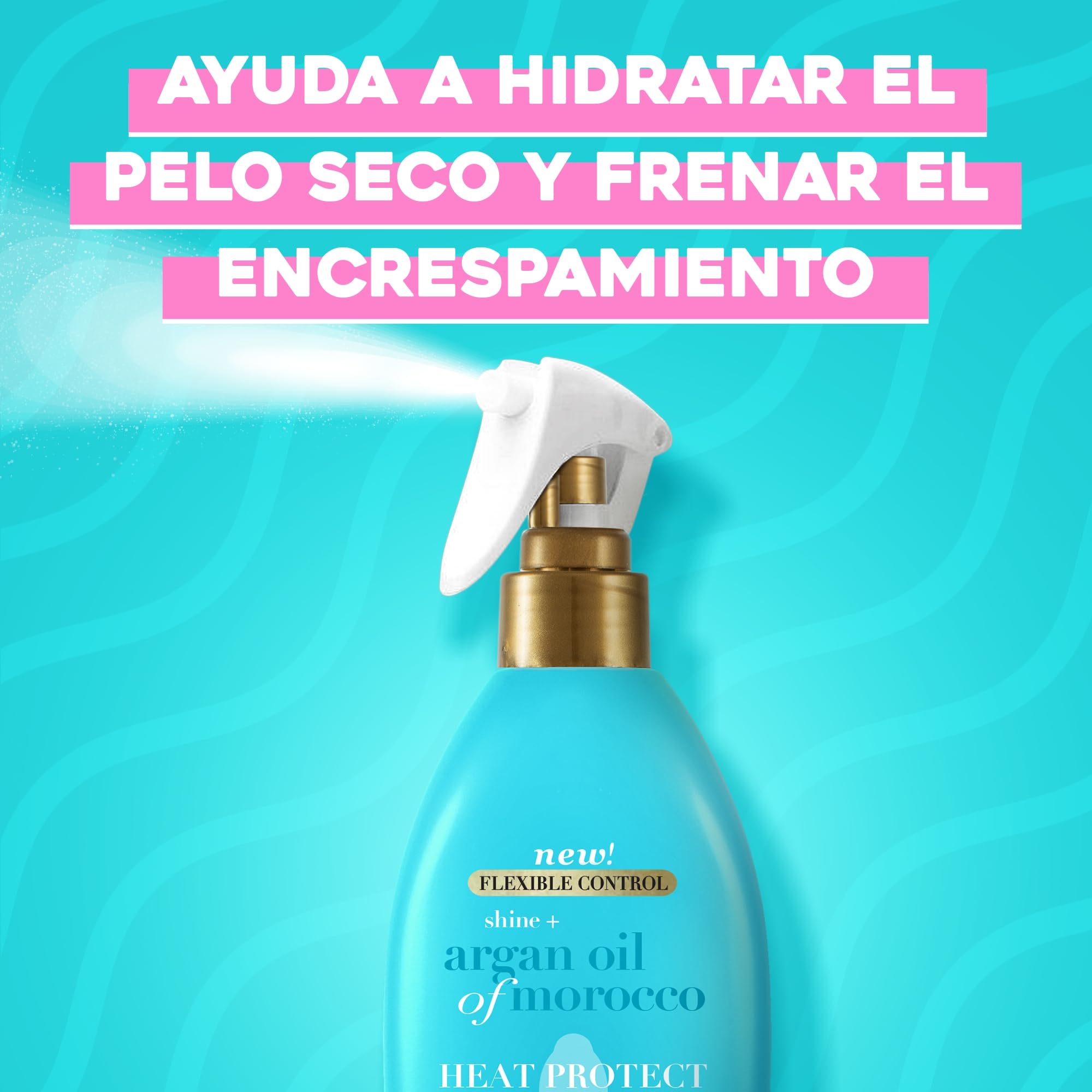 OGX Shine + Argan Oil of Morocco Spray Heat Protect 177 ml protector térmico para el pelo hasta 230 °C