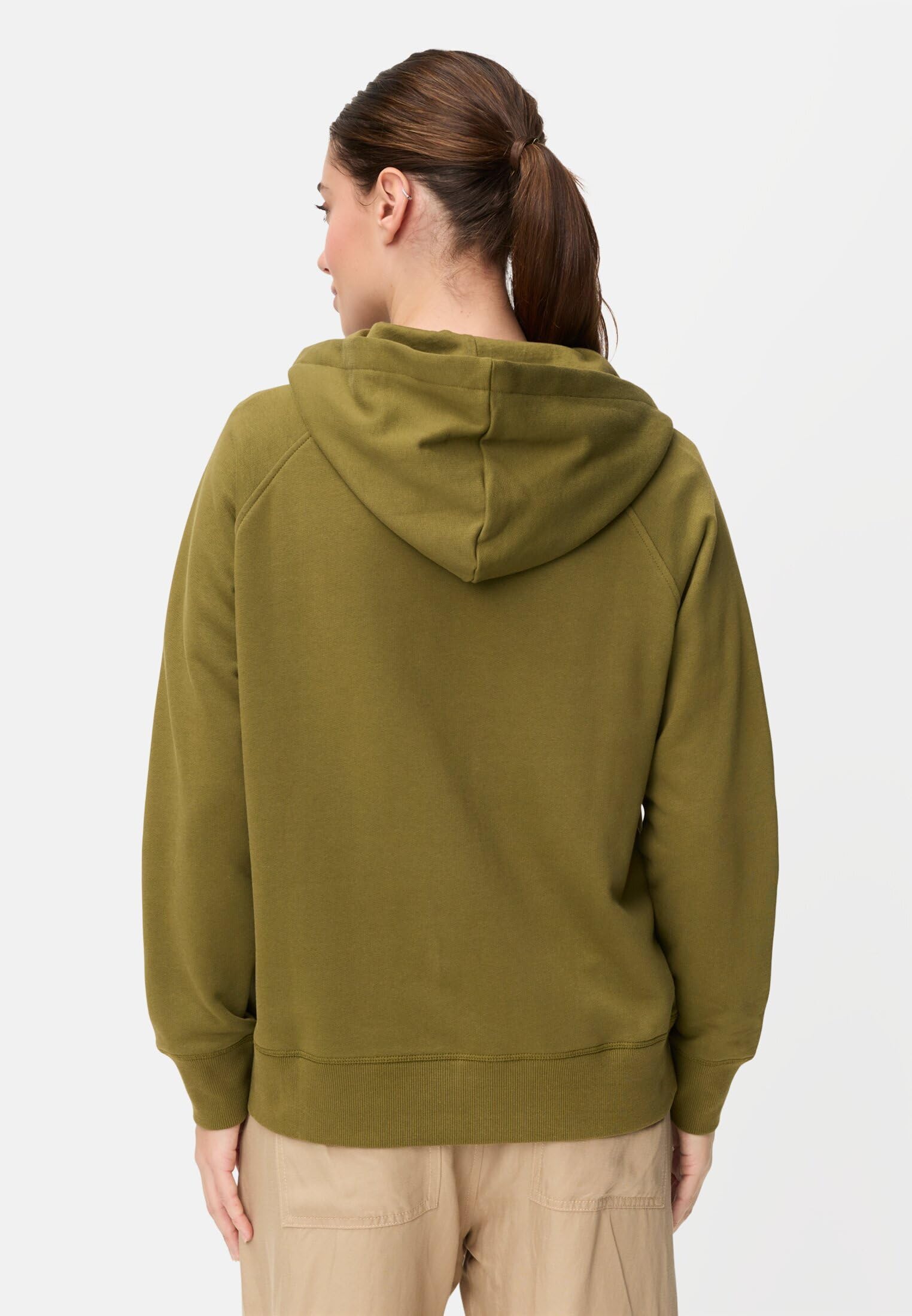 camel active Damen Hoodie aus Reiner Baumwolle