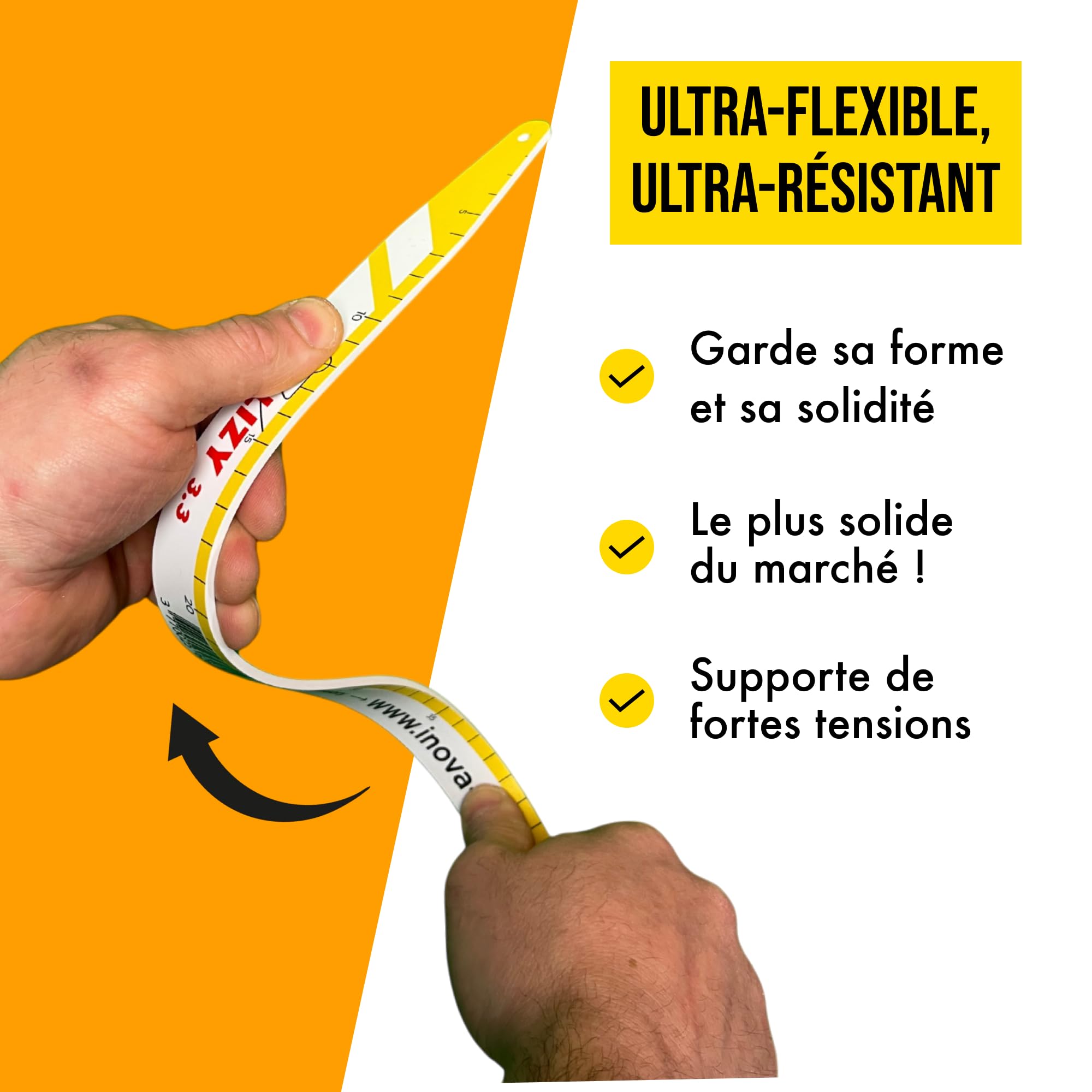 DUO - Aiguille Electricien Easygrip 3m + 1m50 – Passe Cable Mural Électricien - Tire Fil Flexible, Ultra-Résistant pour Passages Compliqués, Combles Murs, et Faux Plafonds - Made In France