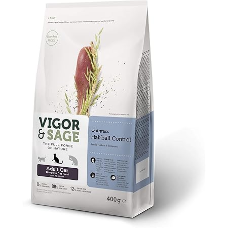 Amazon Co Jp ビゴー セージ オートグラス ヘアボールコントロール ハーブの考え方を取り入れたオランダ生まれのグレインフリー キャットフード 成猫用 400g ペット用品