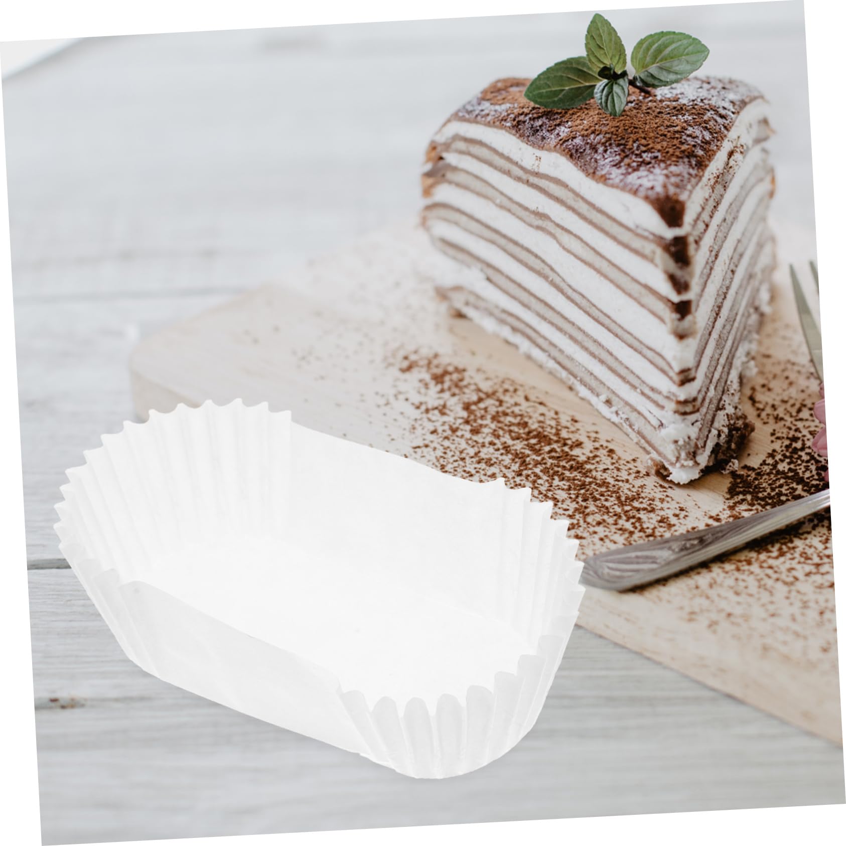 PRETYZOOM 4 Stück Fettdichte Cupcake Förmchen Papier Backförmchen Mini Cupcake Förmchen Brotpapier Tablett Cupcake Hochzeits Pfannen Süßigkeiten