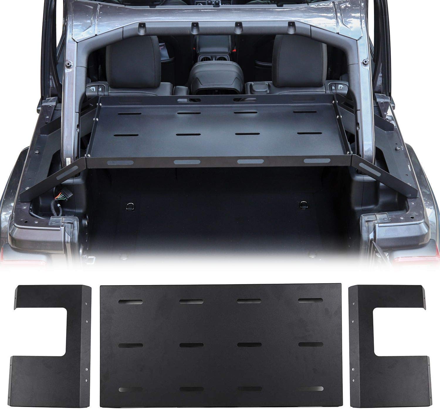 RTTCZ For Jeep JK JL Interior Rear Cargo Basket Rack Metal Luggage