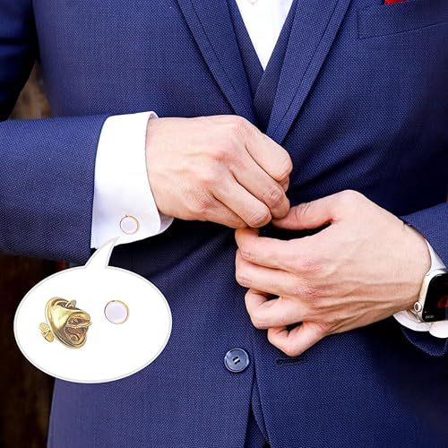 Miniatura 14 de 100 piezas de repuesto de metal con bloqueo de pasador, tachuelas de corbata de mariposa, protectores de pines para broche, insignias de uniforme