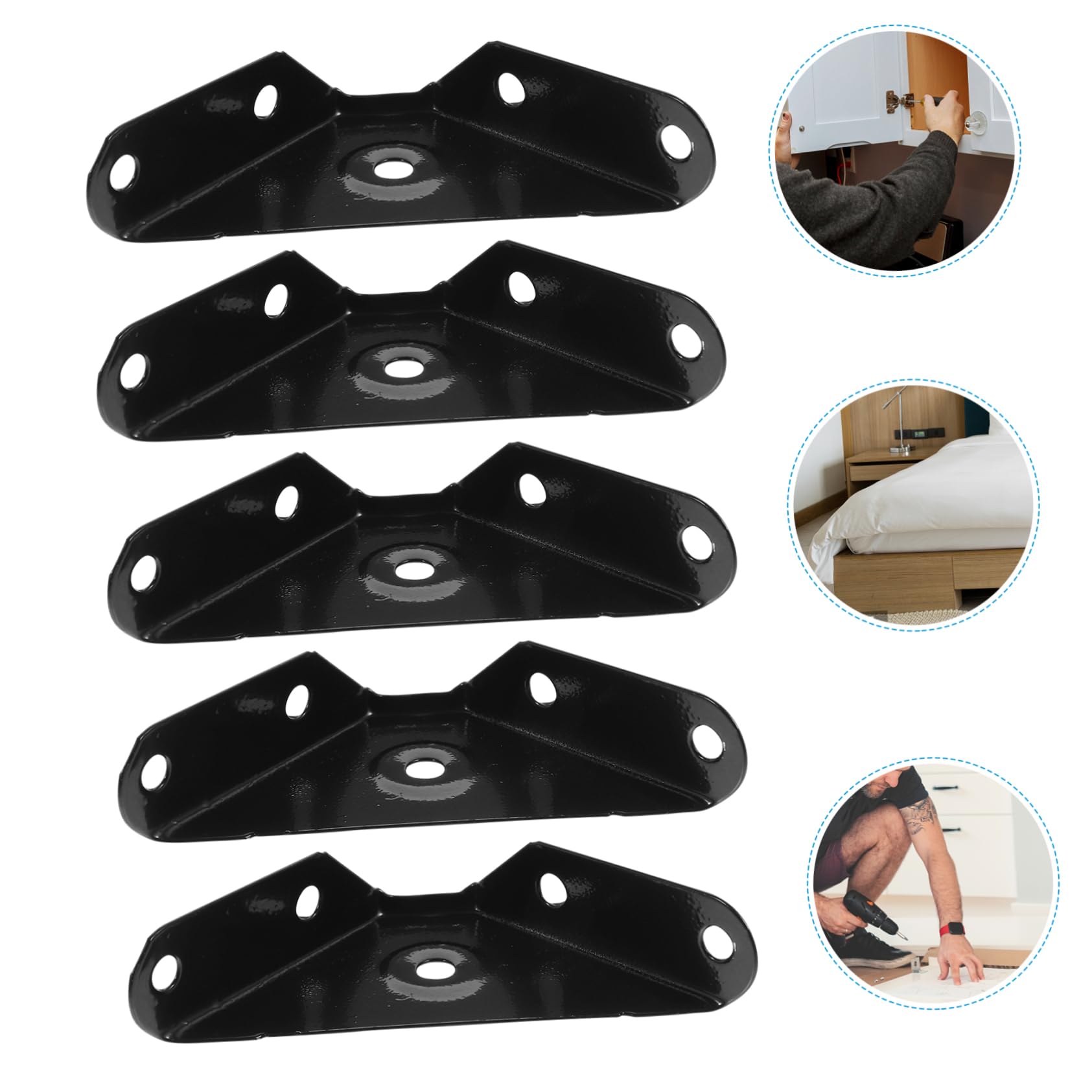 Alipis Triangle Corner for Furniture Pack Metal Shelf Brackets Metal Connectors for Cabinets Strong Load-Bearing