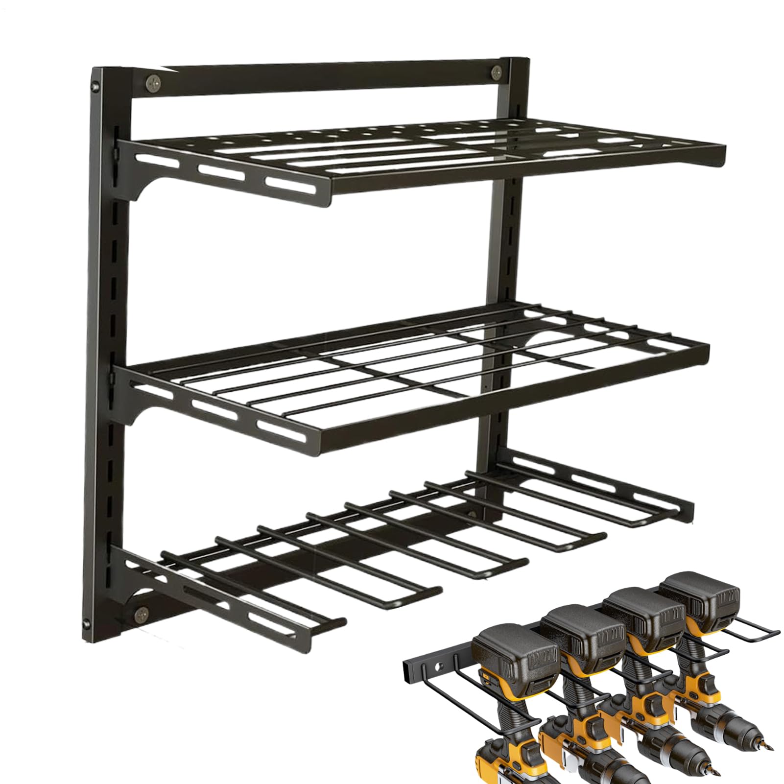 Etagere industrielle 3 niveaux en acier pour organisation atelier