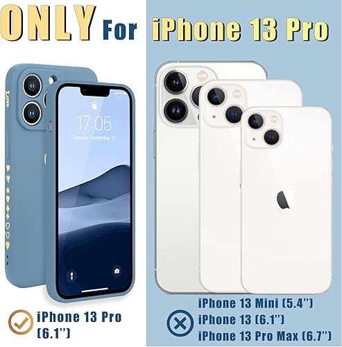 Miniatura 2 de Teageo Funda compatible con iPhone 13 Pro de 6.1 pulgadas para mujeres y niñas, bonito corazón de amor de lujo protección completa de lente de