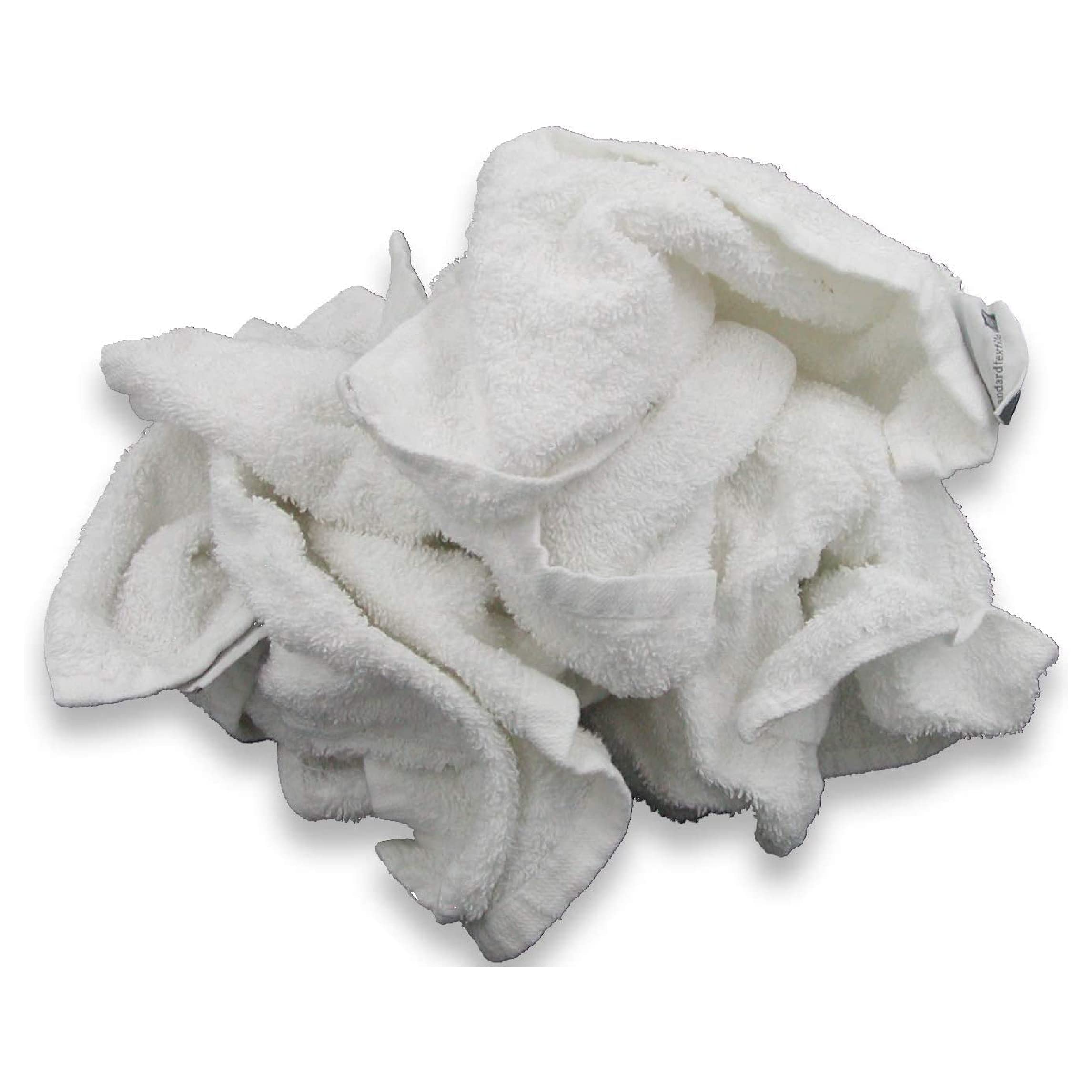A A Wiping Cloth - Recycled White Washcloth Rags Super Absorbent Cleaning Rags for All Clean-up Purposes Ideal